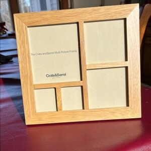 Crate&Barrel Oak Multi-Photo Frame